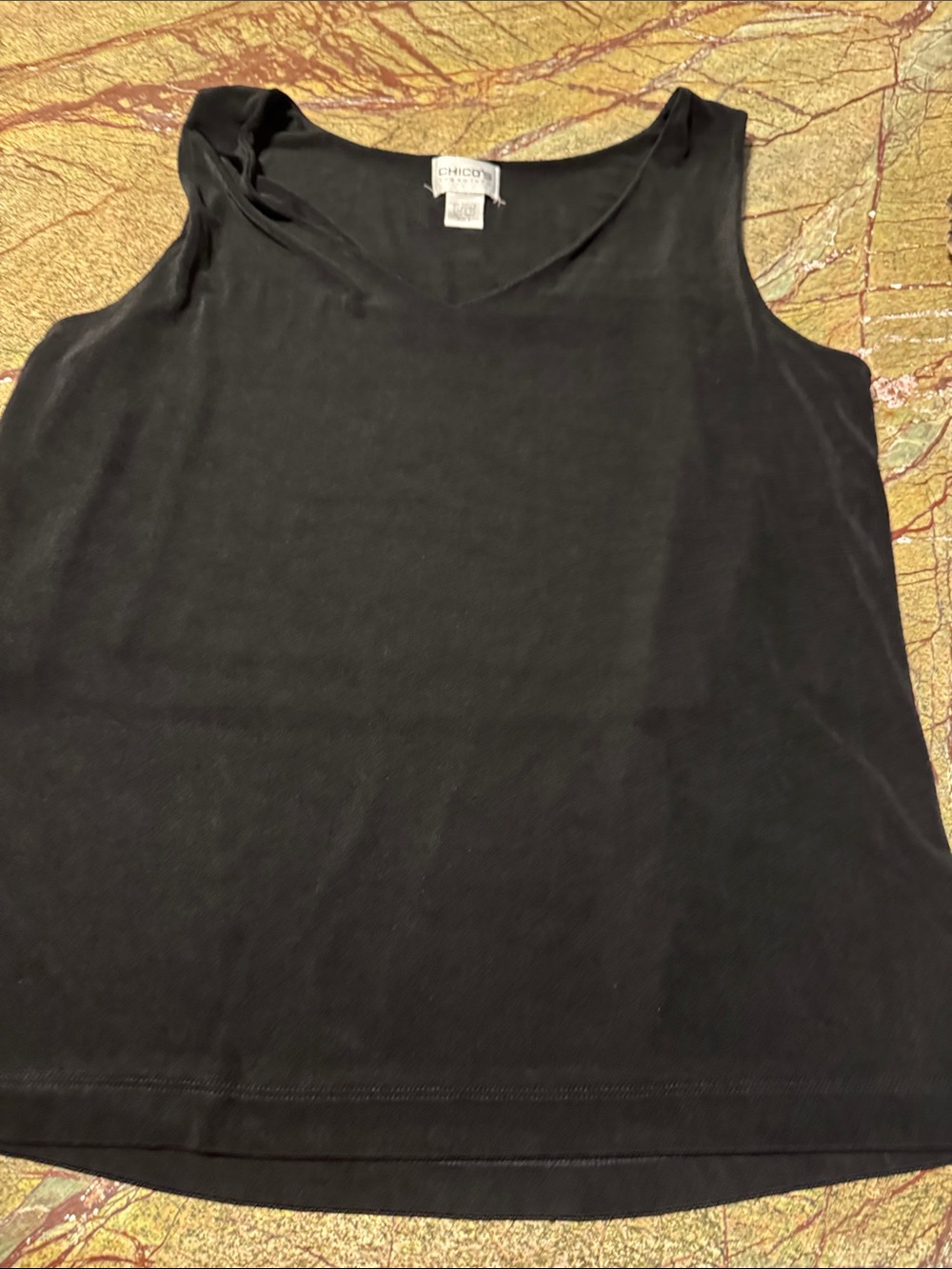 Chico's Classic Black V-Neck Tank